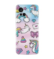 Casper Via F30 Kılıf Silikon Desen Özel Seri Unicorn Mektup 1800