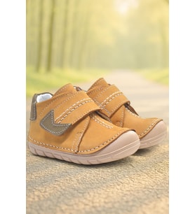 Rakerplus Popeye Hakiki Deri Taba İlk Adım Unisex Bebek Ayakkabısı