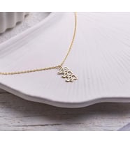 Kişiye Özel 925 Ayar Gümüş Filler Kolye (Gold)