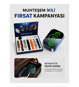 Akıllı Saat ve ANC Bluetooth Kulaklık Seti – Dokunmatik Kontrol, GPS ve Sesli Görüşme