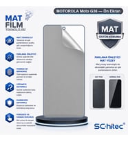 SChitec MOTOROLA Moto G36 Uyumlu Ön Yüzey Mat Hidrojel Ekran Koruyucu
