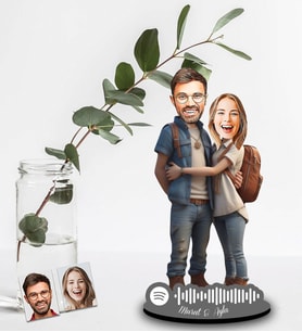 Kişiye Özel Spotify Sevgili Tasarımlı Ahşap Biblo Model-35