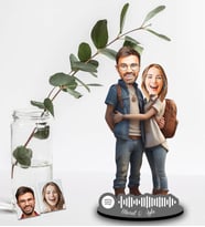 Kişiye Özel Spotify Sevgili Tasarımlı Ahşap Biblo Model-35