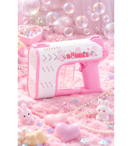 Bubble Blaster Işıklı ve Müzikli Çift Başlıklı Köpük Tabancası Double Head Bubble Gun (Pembe)