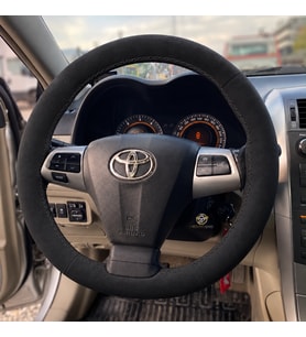 Toyota Verso AR20 Direksiyon Kılıfı Alcantara Süet Monza Black Serisi Siyah 2009-2013