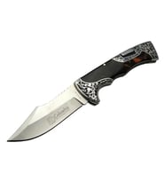 A3157b Kahverengi Av / Kamp Çakı 23 Cm - Sedef İşlemeli Saplı,