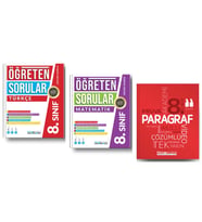 PRUVA AKADEMİ YAYINLARI 8.SINIF ÖĞRETEN SORULAR TÜRKÇE + MATEMATİK + PARAGRAF SORU BANKASI