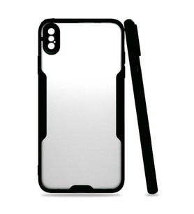 Apple İphone Xs Max Kılıf Platin Silikon - Siyah