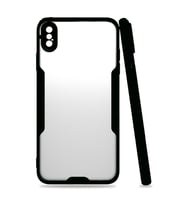 Apple İphone Xs Max Kılıf Platin Silikon - Siyah