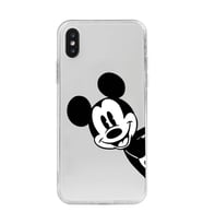 Iphone X ve XS Uyumlu Mickey Mouse Tasarımlı Şeffaf Telefon Kılıfı