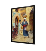 Çiçek Satıcısı Çerçeveli Mdf Tablo