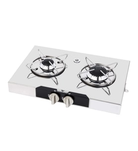 NAVY LOAD NL20012 - Çiftli Set Üstü Ocak Krom - Ölçüler: 38 cm x 36 cm Ağırlık: