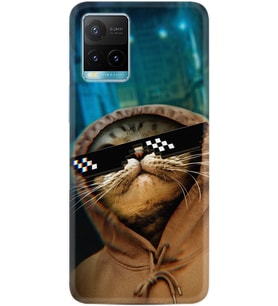 Vivo Y21a Plus Kılıf Resimli Desenli Silikon Platinium Series Troll Cat 1897