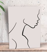 BK Gift Side Woman Tasarımlı Dekoratif Mini Kanvas Tablo 15x20cm-1