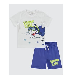 Civil Boys Erkek Çocuk Pijama Takımı 2-5 Yaş Beyaz