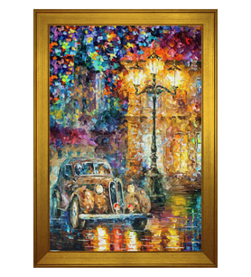 Manzara Temalı Kanvas Tablo 80 x 110 cm Gold Çerçeve