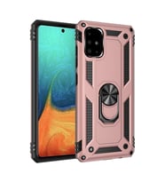 Samsung Galaxy A71 Kılıf Sofya Yüzüklü Silikon Kapak - Rose