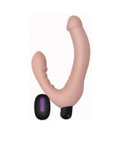 OdinsShop USB Şarjlı Uzaktan Kumandalı Çift Taraflı Lezbiyen Strap-on Vibratör