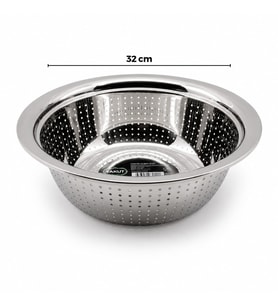 32CM KULPSUZ PASLANMAZ METAL SEPET SÜZGEÇ (5343)
