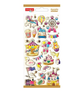 Tanex Decorative Sticker-18 Puffy Etiketi TNX-5017