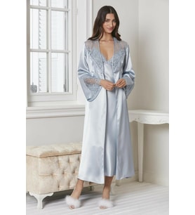 Pierre Cardin 6425 Saten Gecelik Sabahlık Pijama Takım Şort Takım 6'lı Gelin Çeyiz Seti