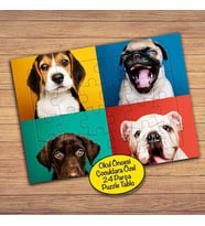 Sevimli Köpek Kolyajı 24 Parça Çocuklara Özel Yapboz Tablo-93