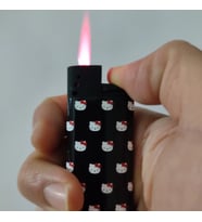 Sevgililer Gününe Özel Hello Kitty Jet Pürmüzlü Pembe Alevli Rüzgarda Sönmez Çakmak
