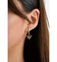 Lotus Çiçeği 925 Ayar Gümüş Küpe
