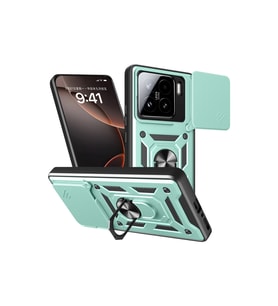 Xiaomi Mi 15 Kılıf Pars Lens Yüzüklü Silikon - Yeşil
