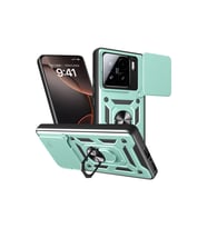 Xiaomi Mi 15 Kılıf Pars Lens Yüzüklü Silikon - Yeşil