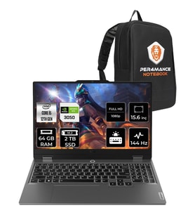 Lenovo Loq i5 12450HX RTX 3050 Gaming Laptop 64GB RAM 2TB SSD 15.6" FHD 144Hz FreeDOS + Per4 Çanta 83GS0099TRP334