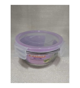 Glassco Cam Mor Saklama Kabı 380 cc çap 12 cm, yükseklik 6cm ( KÜÇÜK BOY ) glasscomor