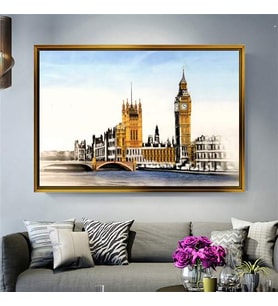 Altın Çerçeveli dekoratif tablo a1528 (Gold)