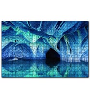 Cakapuzzle  Mavi Gölet Mağara  Puzzle Yapboz MDF (Ahşap) (120 Parça)