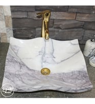 Sipahi Marble Leylak Mermer Dalgalı Yaprak Lavabo