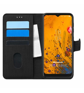 Microsonic Reeder P13 Blue Max Pro Lite 2022 Kılıf Fabric Book Wallet Siyah