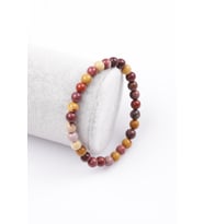 Mookaite Jasper Doğal Taş Bileklik 6 mm Küre Kesim