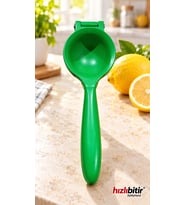 ByMyHand Döküm Yeşil Limon Sıkacağı Narenciye sıkacağı(Büyük Boy)