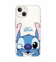 Iphone 14 Uyumlu We Love Stitch Desenli Şeffaf Telefon Kılıfı