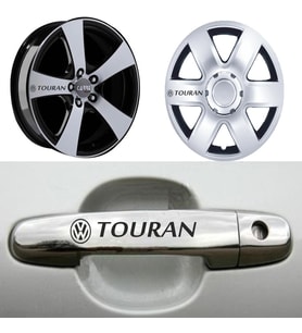 Touran Kapı Kolu Jant Sticker (10 Adet) Etiket Yapıştırma Z188