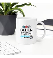 Beden Eğitimi Öğretmeni İsme Özel Kupa (Beyaz)