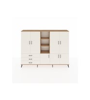 Arges Dolap 11 Raflı 3 Çekmeceli 7 Kapaklı 220x30x163 Çam-Aytaşı