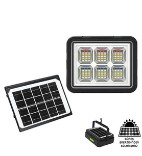 Wison Ws-5570 150 Watt Güneş Enerjili Solar Kamp Feneri Projektör
