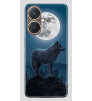 Vivo Y27 Kılıf Desenli Silikon Platinium Series Moon Wolf 1820