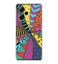 PrintiFy Xiaomi Poco X5 Pro ile Uyumlu 1mm Slim Fit Retro Renkler 4 Baskılı Şeffaf  Kılıf