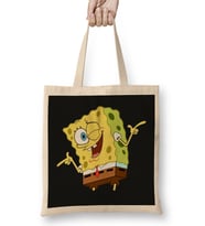 Spongebob Süngerbob 01 Bez Çanta Uzun Saplı