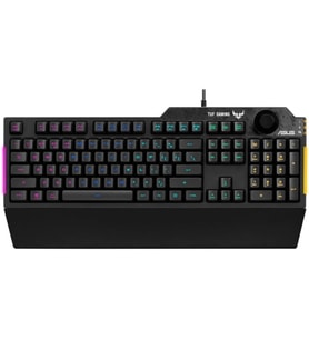 Asus Tuf Gaming K1 Rgb Mech Brane Turkce Oyuncu Klavyesi Ozel Ses Dugmesi Yan Isik Cubugu Armoury Cr (Çok Renkli)