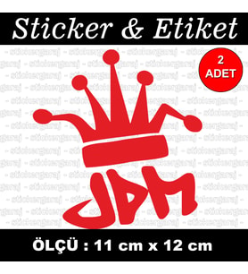 tuning modifiye taç etiket sticker - 2 adet çıkartma araba motosiklet kask atv tablet pc buzdolabı otomobil bilgisayar uyumlu