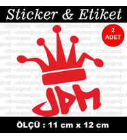 tuning modifiye taç etiket sticker - 2 adet çıkartma araba motosiklet kask atv tablet pc buzdolabı otomobil bilgisayar uyumlu