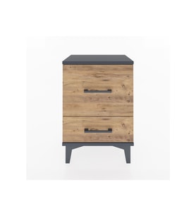 Arges Komodin 2 Çekmeceli 44x30x64 Antrasit-Çam
